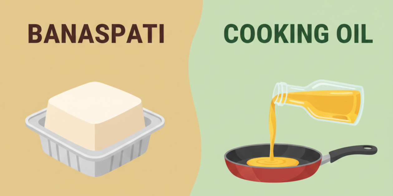 Difference Between Banaspati and Cooking Oil